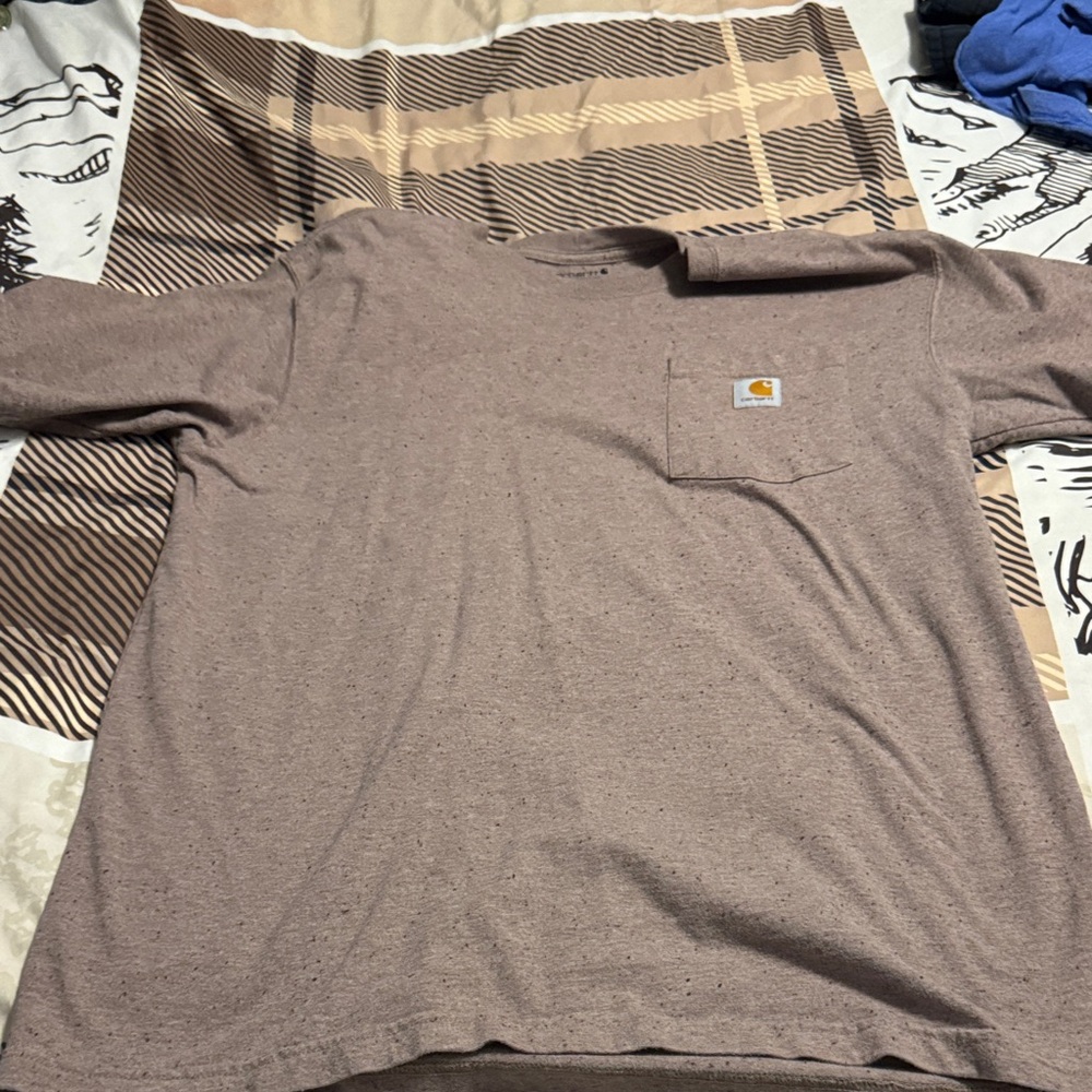 Carhartt Heathered Tan Long Sleeve Shirt